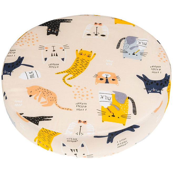 BELLATEX Seat round d.40 × 8 cm 89/291 cats (12631)