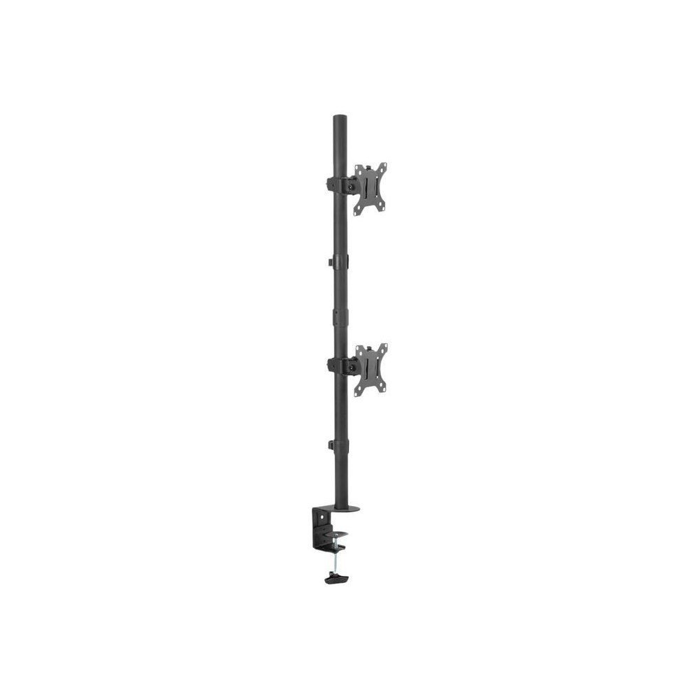 DIGITUS DA-90438 - stand - for 2 LCD displays/ curved LCD displays - clamp or grommet mount - matte black (DA-90438)