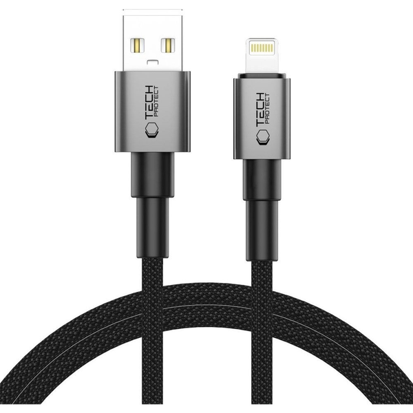Kábel Tech-protect USB - Apple Lightning 1 m sivý
