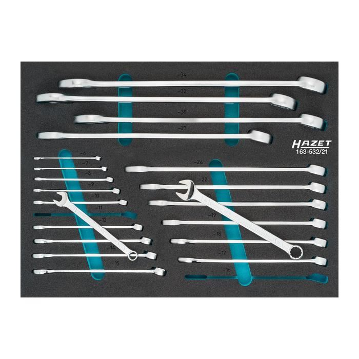 Hazet 163-532/21 racsnis csavarkulcs készlet, 21 részes (163-532/21)