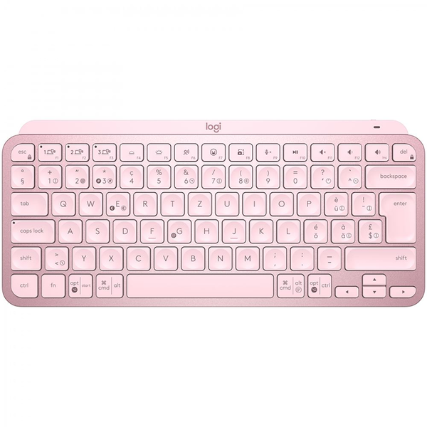 Logitech MX Keys Mini tastiera Ufficio RF senza fili + Bluetooth QWERTY Inglese Rosa