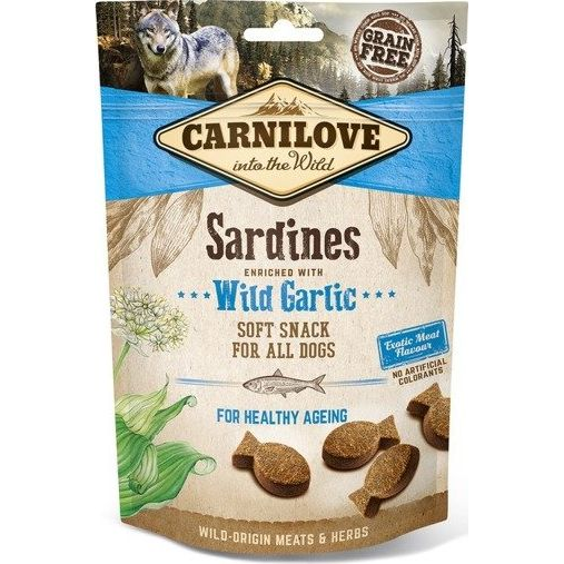 Carnilove Dog Semi Moist Snack Sardines with wild garlic - Szardínia medvehagymával 200g (VAT011807)