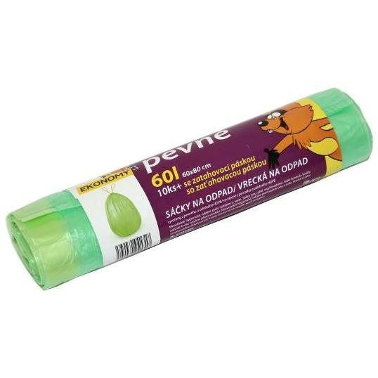 VIPOR HDPE húzózsinórral 60 l, 10 db, zöld (8594030941317)