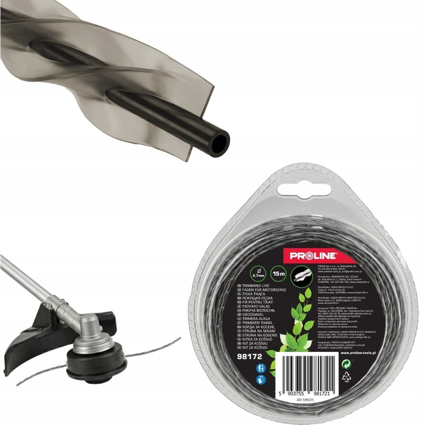 Pro-Line ŻYŁKA TNĄCA WZMOCNIONY SKRĘCONY KWADRAT 2.7MM X 15M, PROLINE