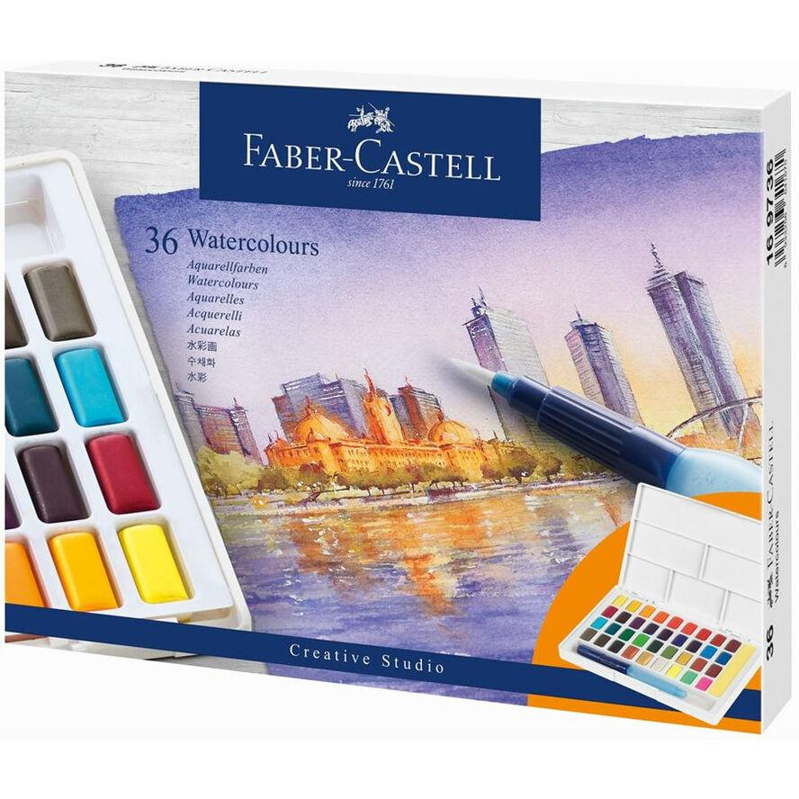 Faber Castell Aquarellfarben in Näpfchen 36er Etui (169736)