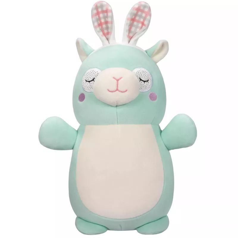 Squishmallows HugMee Miley menta színű láma plüss figura nyuszifülekkel - 25 cm (SQHM00370)