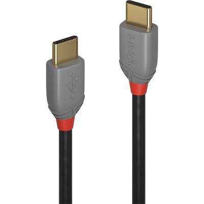 Lindy 36872 USB-kabel USB 2.0 2 m USB C Sort, Grå