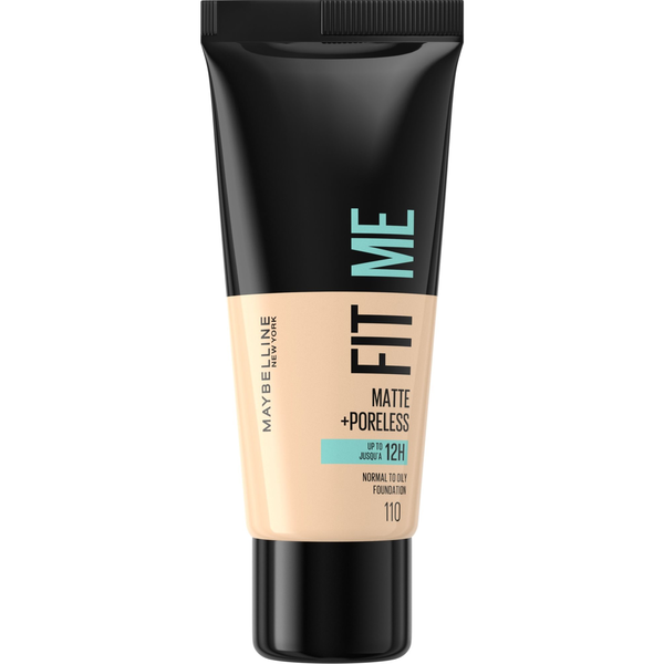 MAYBELLINE NEW YORK Fit Me! Matte & Poreless Foundation 110 Porcelain 30 ml