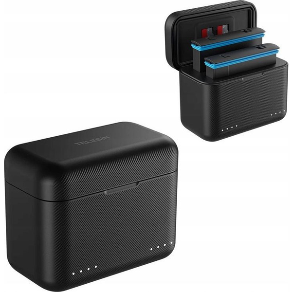 2-Slots Battery charger box & card storage TELESIN for Insta360 X4
