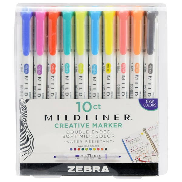 Zebra Mildliner 10db-os kettős végű szövegkiemelő készlet (78501)