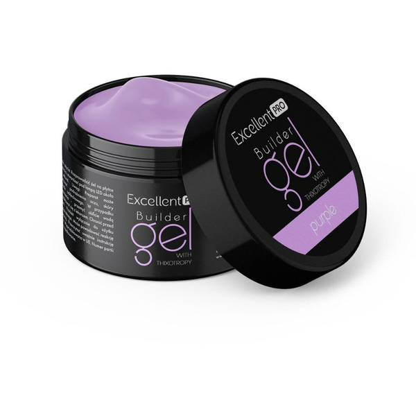 Excellent PRO Builder Gel With Thixotropy żel budujący Purple 15g