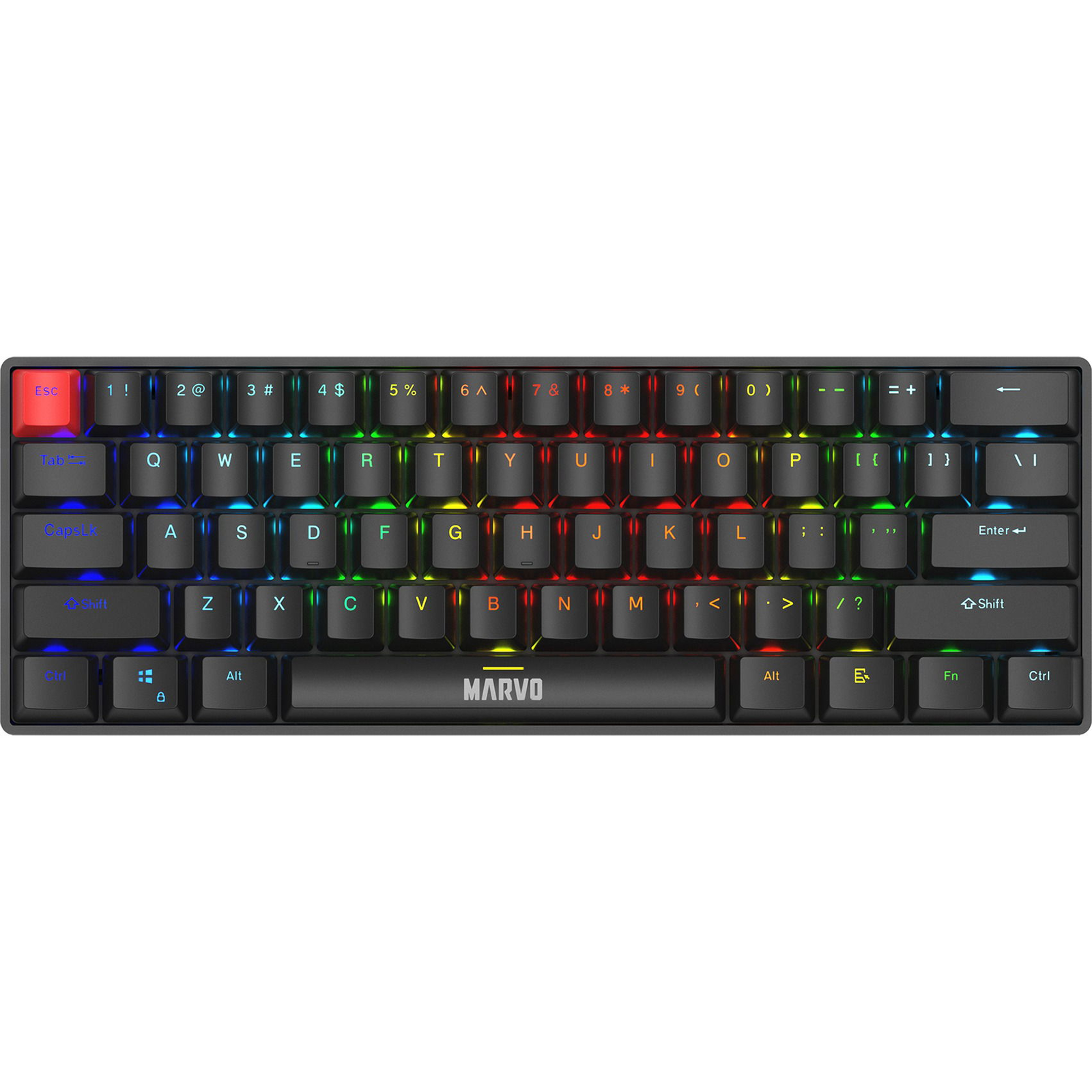 Marvo Saber 61 Black Mechanical Wired Keyboard - EN (KG933G EN)