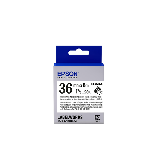 Epson LK-7WBVS etiketbånd Sort på hvid