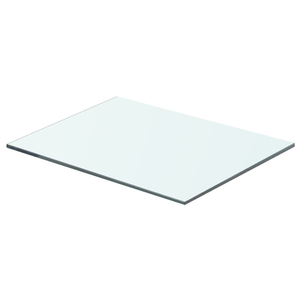 2 db átlátszó üveg paneles polc 40 x 25 cm (3051555)