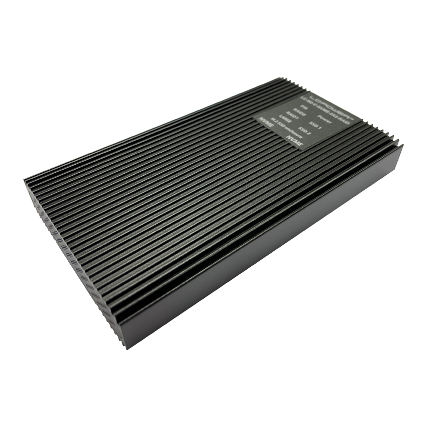 LC-Power LC-M2-C-NVME-2X2-RAID USB 3.2 Külső SSD ház - Fekete (LC-M2-C-NVME-2X2-RAID)