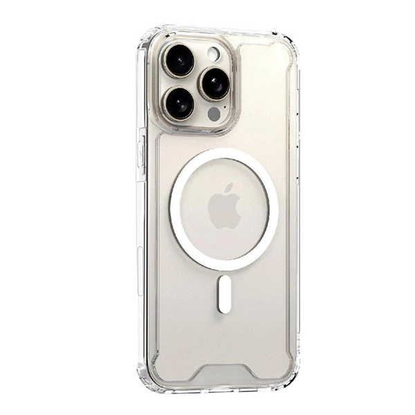 Szilikon telefonvédő (ütésállóság, légpárnás sarok, MagSafe) ÁTLÁTSZÓ Apple iPhone 16 Pro "Gigapack csomagolás" (GP-160762)