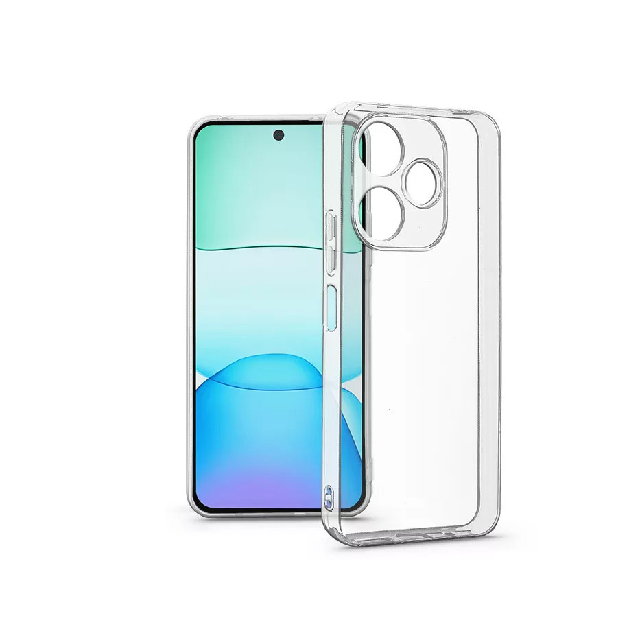 Haffner Clear Case kameravédős szilikon tok - Xiaomi Redmi Note 14 Pro 5G/Note 14 Pro+ 5G - átlátszó (HF367113)