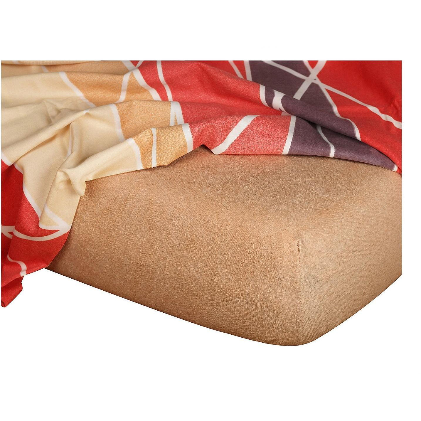 Dadka Terry sheet light brown 180 × 200 × 20 cm (02108A-SVETLHNEDB)