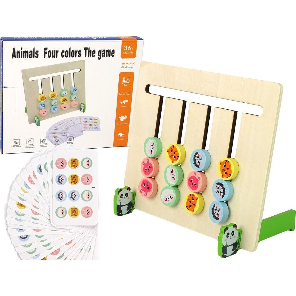 Négy Színű Állatok Kétoldalas Fa Oktatójáték 13243 (13243)