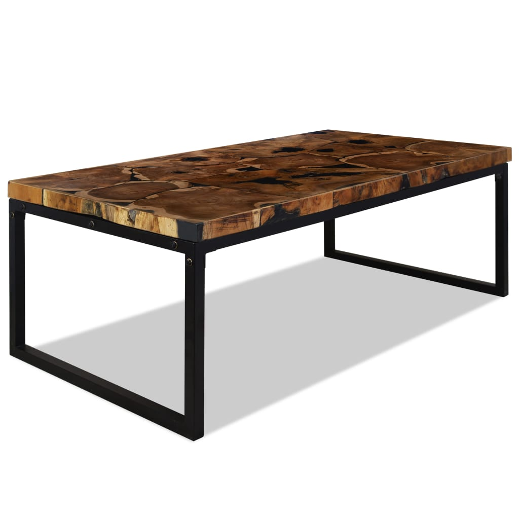 gyantázott tíkfa dohányzóasztal 110 x 60 x 40 cm (244551)