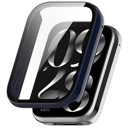 Gigapack Xiaomi Smart Band 9 Pro műanyag sötétkék védőkeret és kijelzővédő üveg (GP-164095)