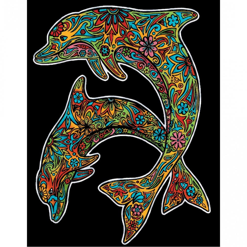 Colorvelvet bársonykép - Delfinek (SMALL9)
