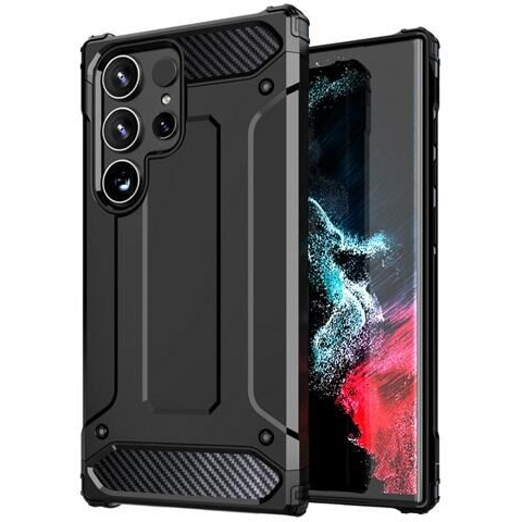 Gigapack Defender Samsung Galaxy S24 Ultra (SM-S928) fémhatású tok fekete (GP-150939) (GP-150939)