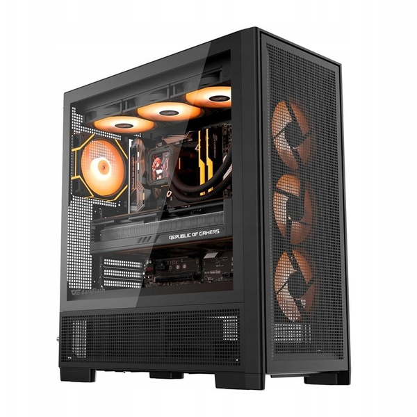 DARKFLASH Air Nova fekete + 3 db ventilátor