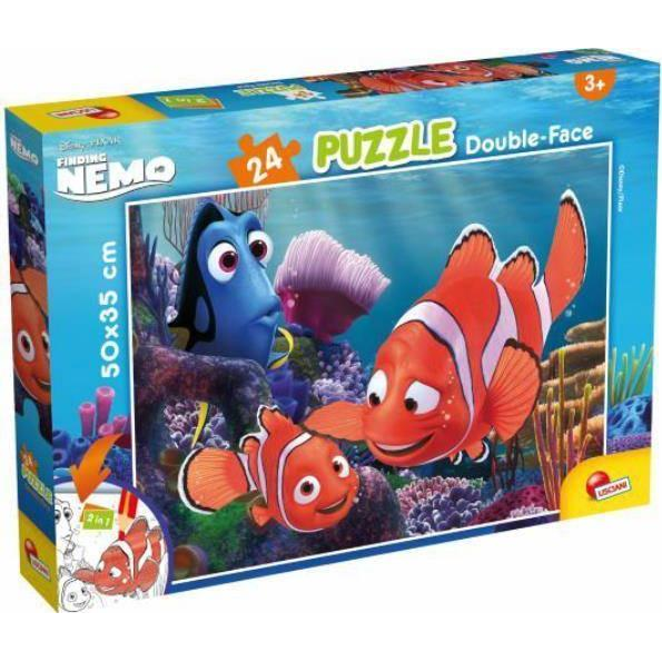 Némó nyomában 2 az 1-ben 24db-os puzzle és színező 50x35cm - Lisciani (304-86481)