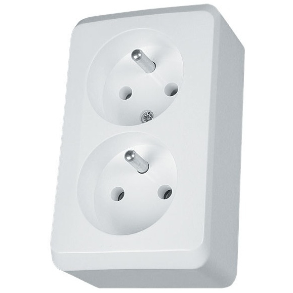  Schneider Electric Gniazdo 2-krotne z/u 16A IP20 białe GWN-230P - WDE001043
