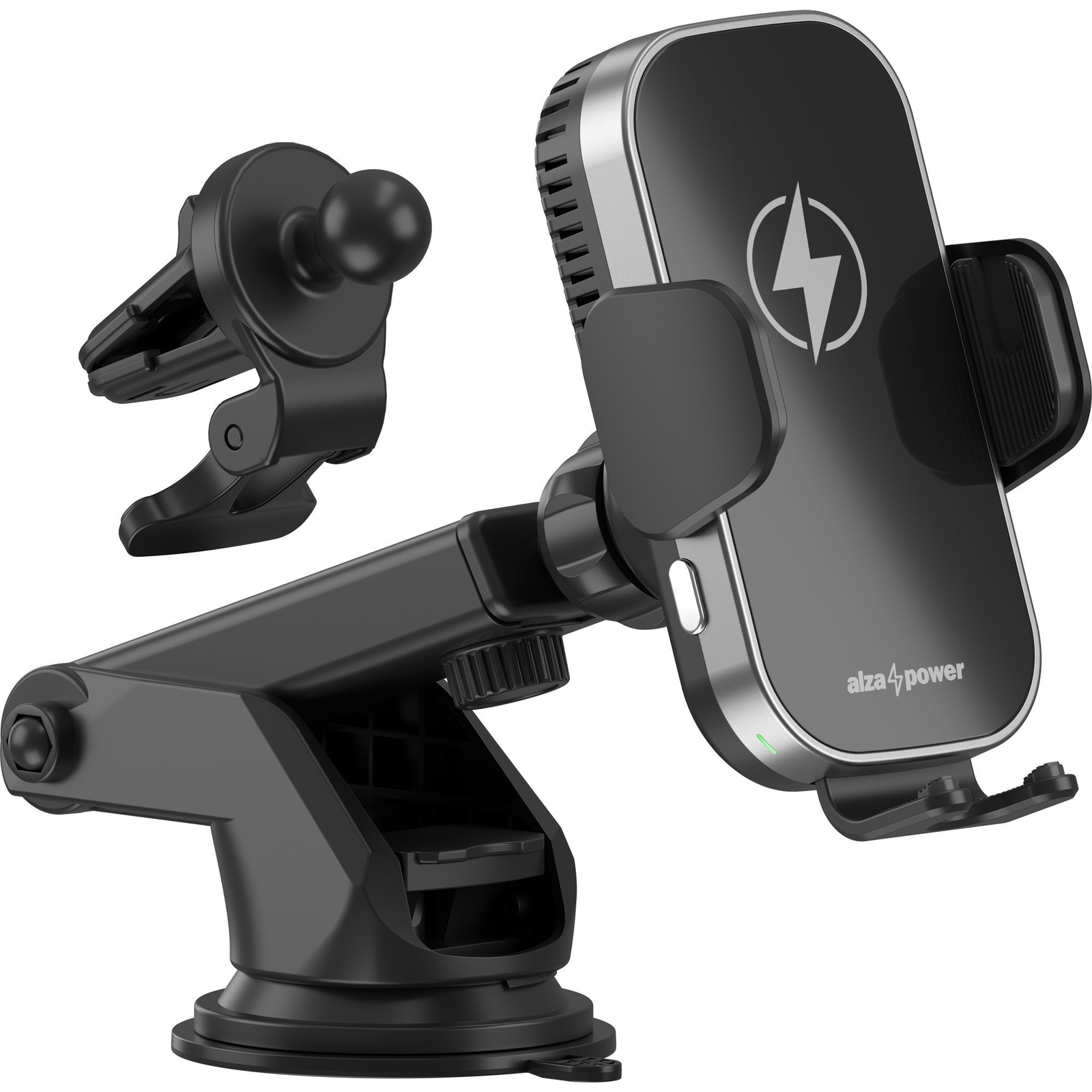 AlzaPower WF430 Fan Wireless Car Charger 15 W fekete (APW-CCWF430)