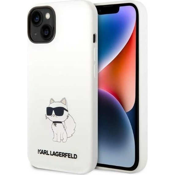 Karl Lagerfeld Liquid Choupette NFT szilikon hátlap tok Apple iPhone 14 Plus, fehér (KLD1277)