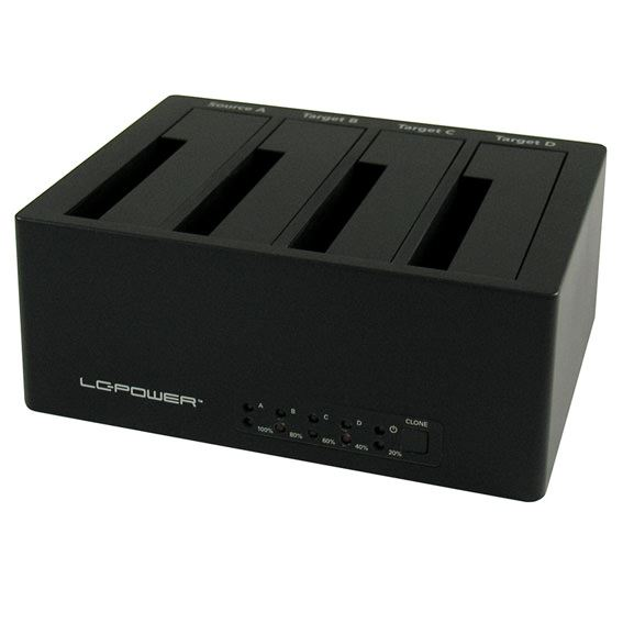 LC Power LC-DOCK-U3-4B 4x 2.5"-3.5" merevlemez dokkoló (LC-DOCK-U3-4B)
