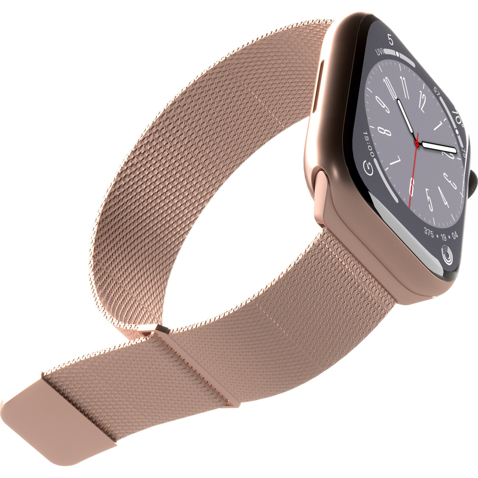 Puro Apple Watch 38/40/41mm Milánói Okosóra szíj - Rózsaszín (PUMILAW40ROSE)