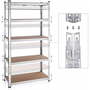 Songmics Regały 5-poziomowe, Zestaw 2 Regałów Stalowych Do Przechowywania, Montaż Bez Użycia Narzędzi, Do Garażu, Szopy, Nośność 875 Kg,