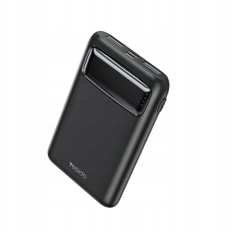 Yesido YP33 Power Bank 5000 mAh, 2xUSB + USB-C + MicroUSB, fekete