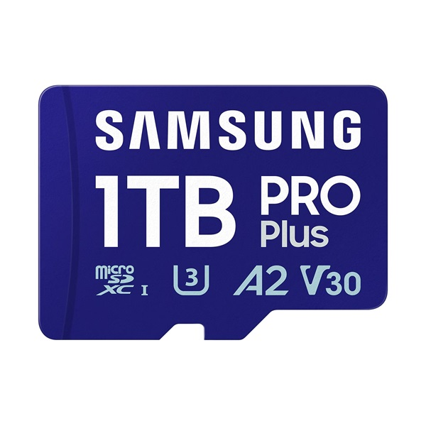 SAMSUNG Memóriakártya, PRO Plus microSDXC kártya 1TB, CLASS 10, UHS-I, U3, V30, A2, + Adapter, R180/W130 (MB-MD1T0SA/EU)
