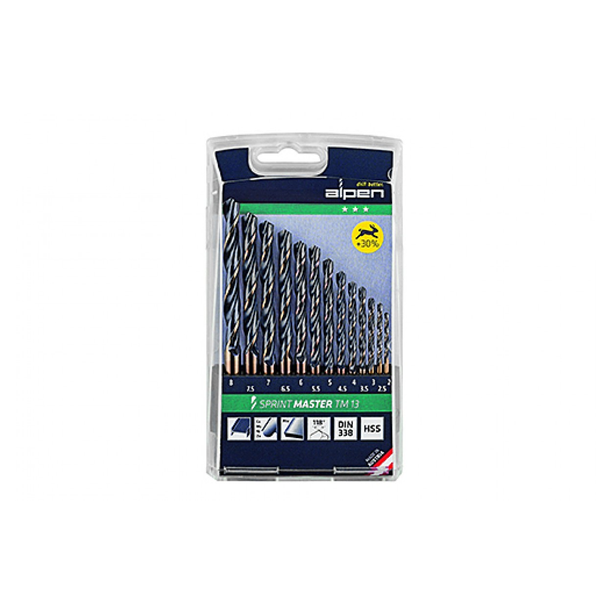 Alpen 811102100 Sprint Master TM 13 Fúrószár készlet (13db / csomag) (811102100)
