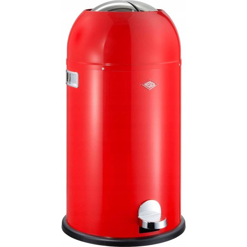 WESCO Kickmaster Soft 33 literes pedálos fém szemetes - Piros (112770)