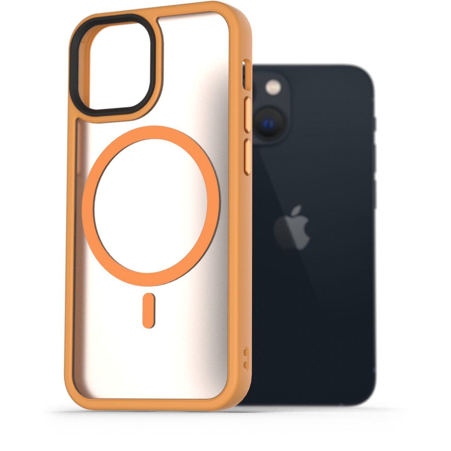 AlzaGuard Matte Case iPhone 13 Mini MagSafe sárga tok (AGD-PCMM36Y)