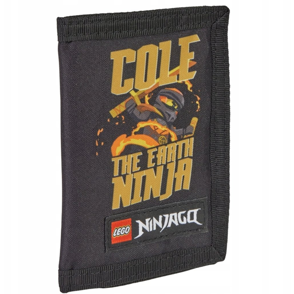 Lego Pénztárca, tépőzáras,  "Ninjago Cole", fekete-mintás (L202882513)