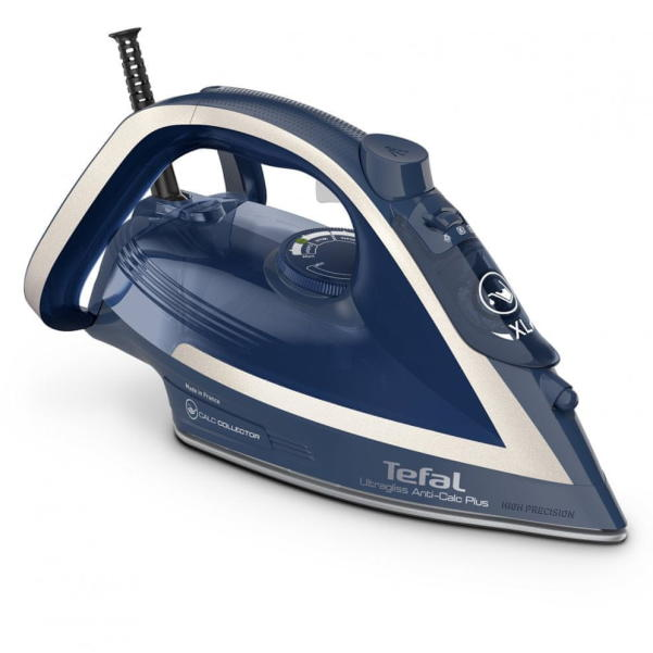 Tefal Ultragliss Anti-Calc Plus FV6830E0 vasaló Gőzölős vasaló 2800 W Kék, Ezüst (FV6830E0)