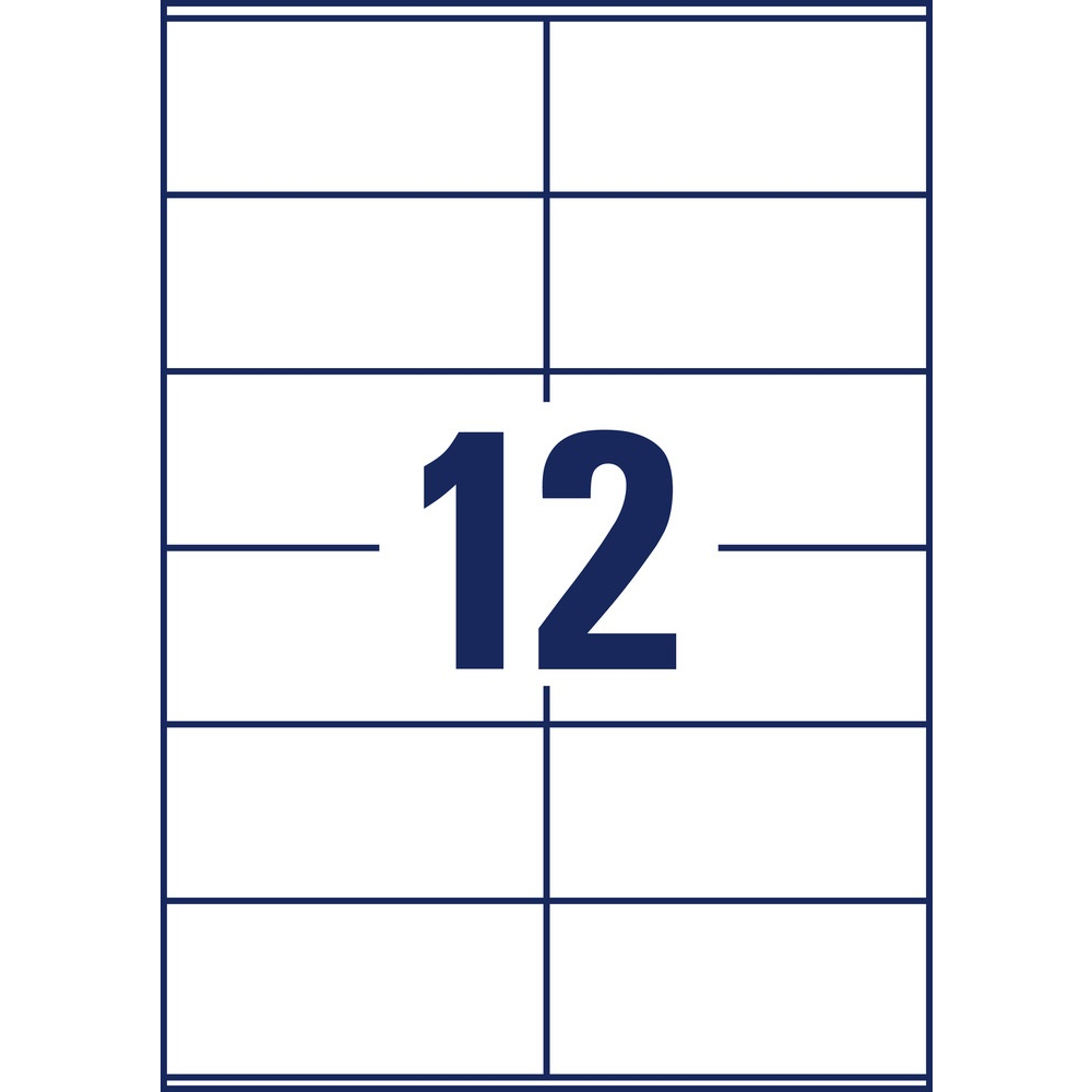 Avery Zweckform 6175-65 105 x 48 mm Címke tintasugaras és lézer nyomtatóhoz (780 db / csomag) (6175-65)