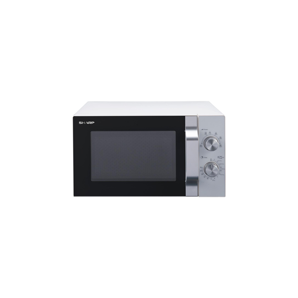 Sharp R204WA микровълнова печка Плот Соло микровълна 20 Д 800 W Сребърен, Бяла