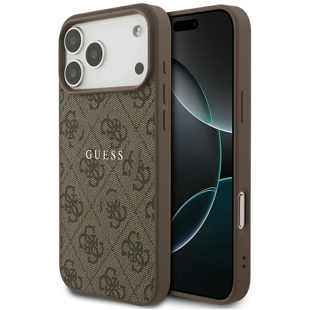 GUESS 4G Ring Classic Logo MagSafe tok iPhone 17 Pro Max barna SP110573 (SP110573)