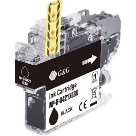 Съвместима мастилена касета G&G за Brother LC421XLBK, черна