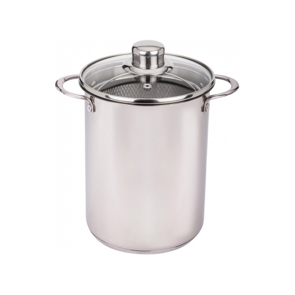 MPM MGK-09 Rozsdamentes Acél Tésztafőző Edény Fedővel Ø 16cm 4,2L - Inox