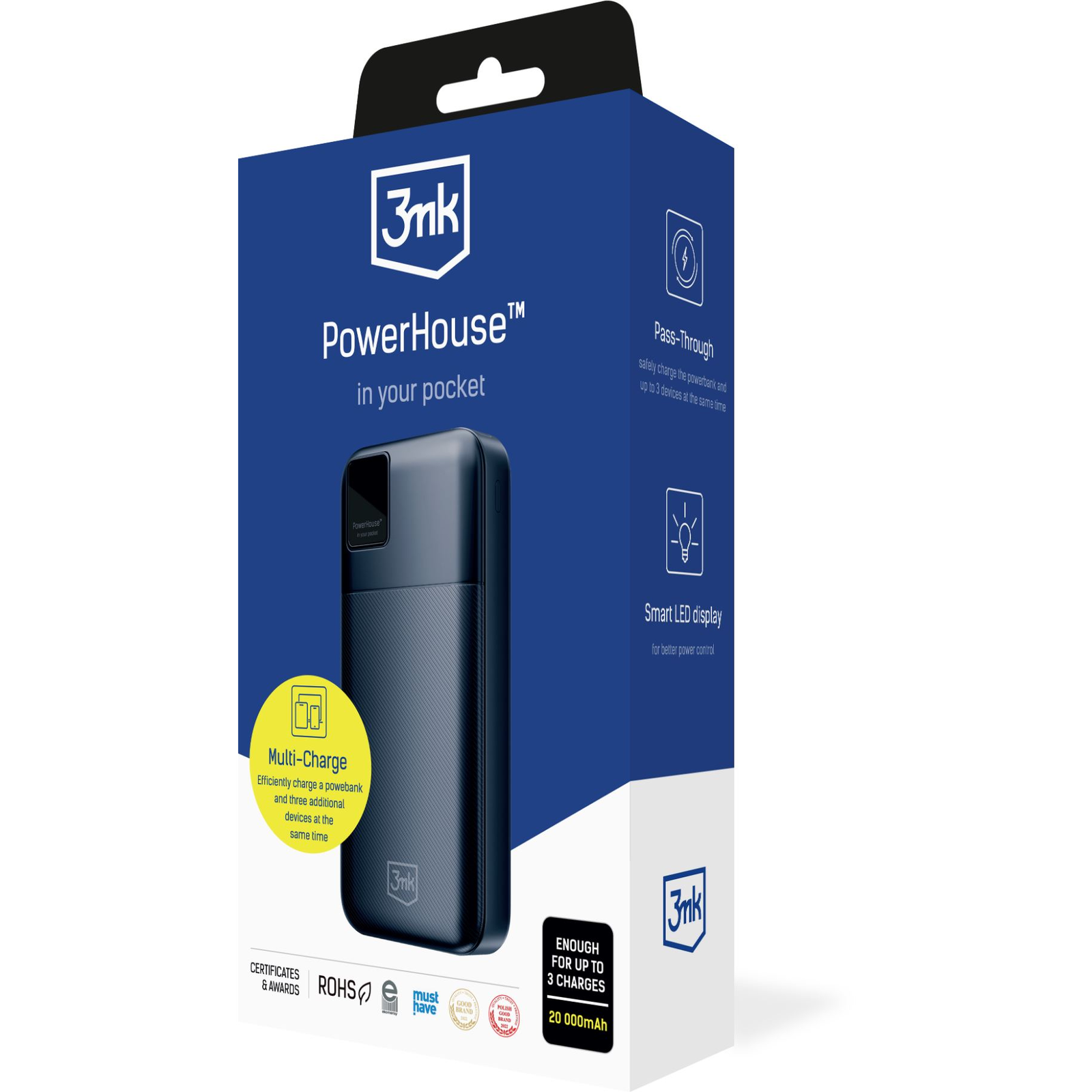 3mk PowerHouse 20 000 mAh power bank (3MK527224) (3MK527224)