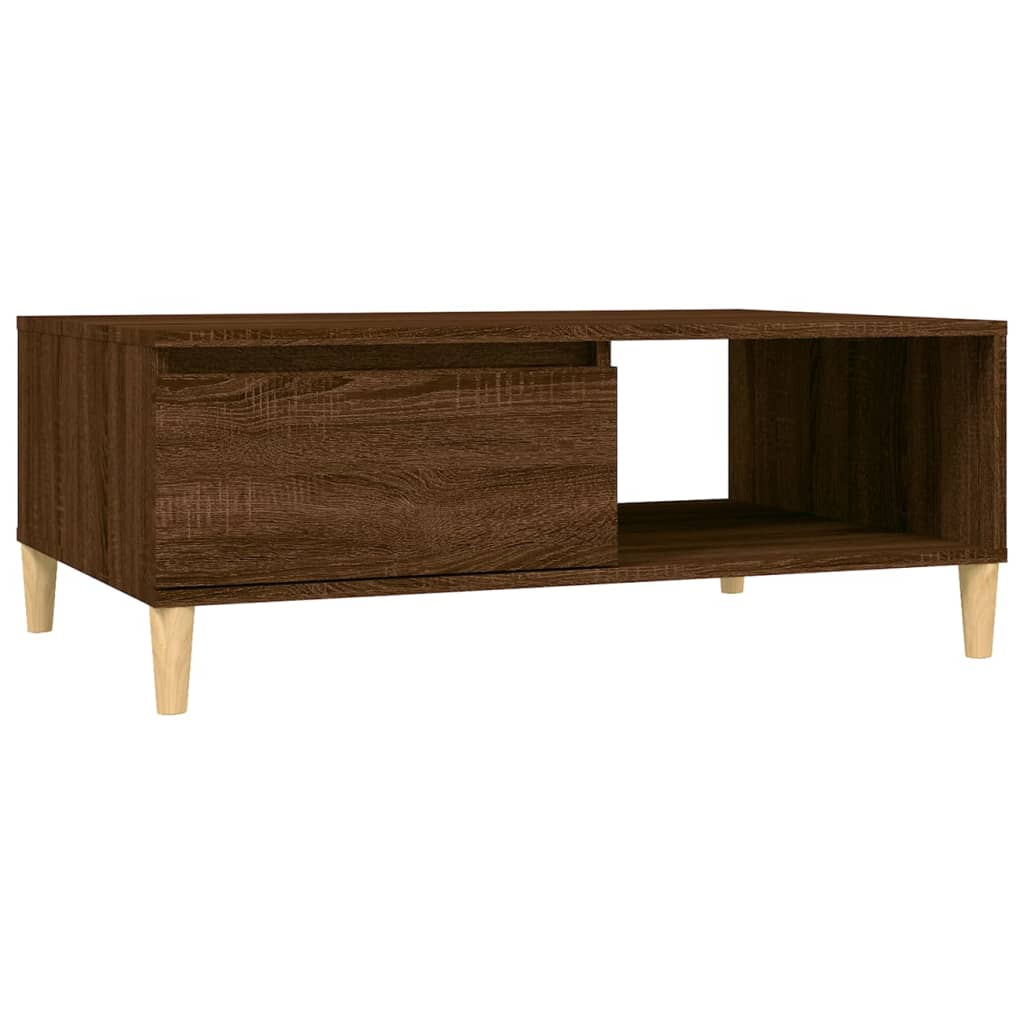 barna tölgyszínű forgácslap dohányzóasztal 90 x 60 x 35 cm (813172)