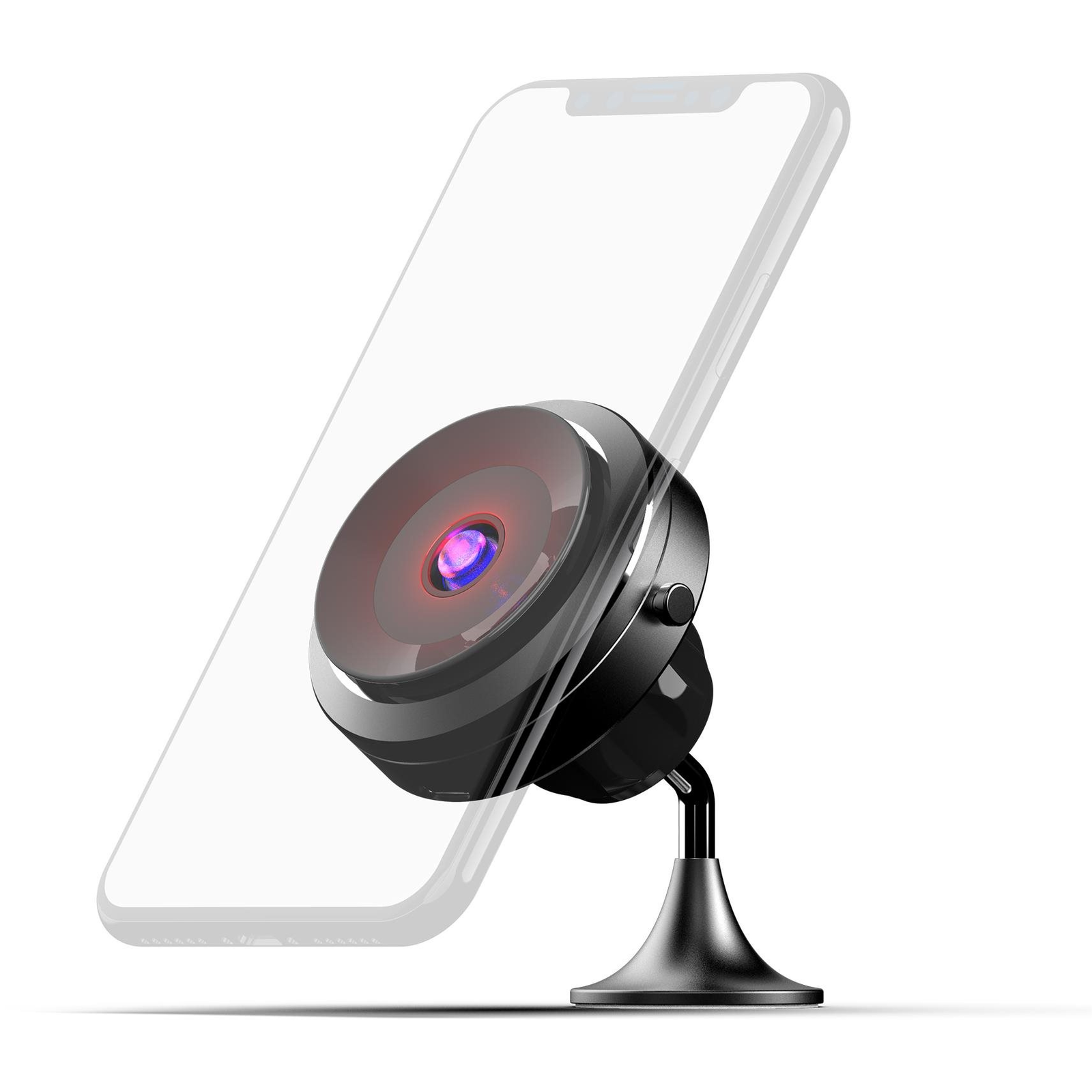 Misura MA05- Mobiltelefon tartó tapadókoronggal és vezeték nélküli QI.03 töltéssel - BLACK (P22WCH101B01)